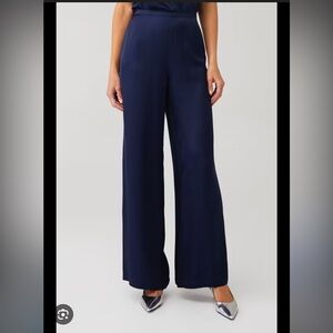 Navy Silk Pants